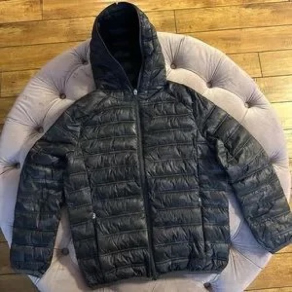 Kids Black Packable Quilted Puffer Jacket - Unbranded - Picture 2 of 5